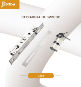 cerradura de embutir inoxidable para puerta metálica