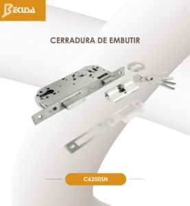 cerradura de embutir inoxidable