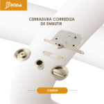 CERRADURA CORREDIZA C500 REDONDA BECUSA