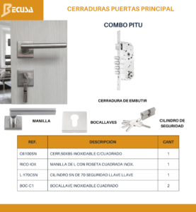 CERRADURA PARA PUERTA PRINCIPAL