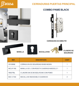 CERRADURA PRINCIPAL NEGRA