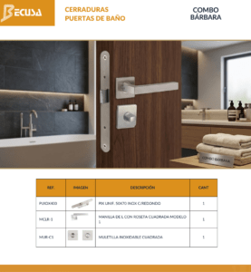 COMBO BÁRBARA CERRADURAS PARA PUERTAS DE BAÑO